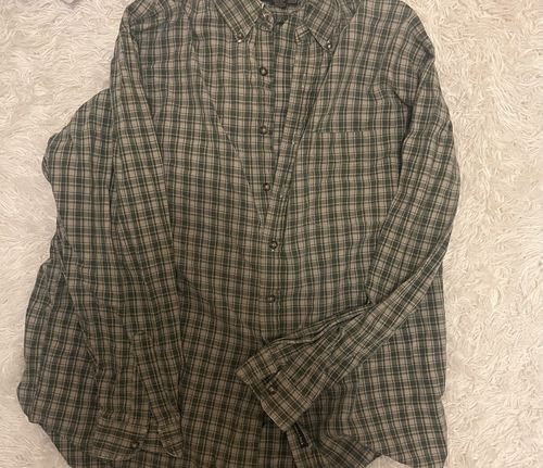 Customer photo review of Vintage Abercrombie & Fitch Plaid Button Up Shirt Size Medium Fits Large