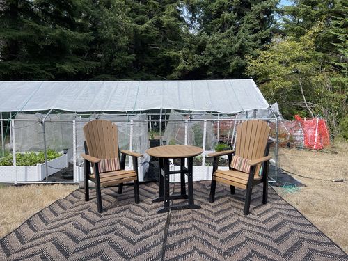 Customer photo review of DuraWeather Poly® 3-Piece 30''Rd Classic Adirondack Bistro Set