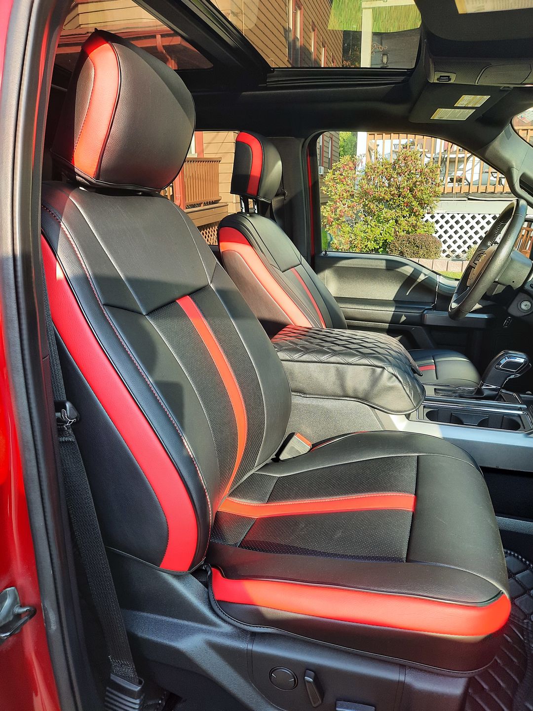 Customer photo review of 2015-20 Ford F-150 / F-250 Premium Custom Leather Seat Covers