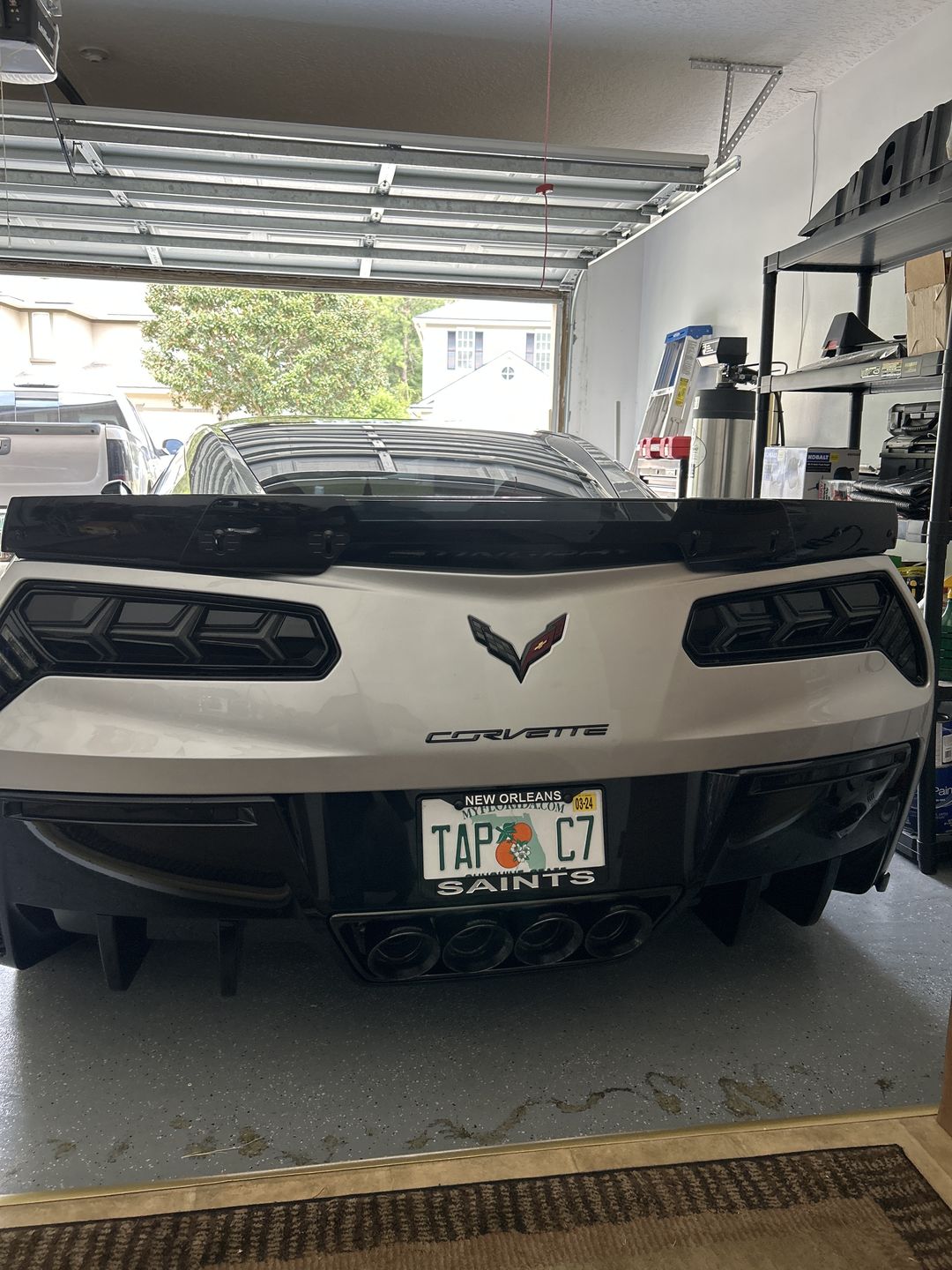 Customer photo review of Corvette C7 Wickerbill Rear Spoiler Extension (Dark Tinted)