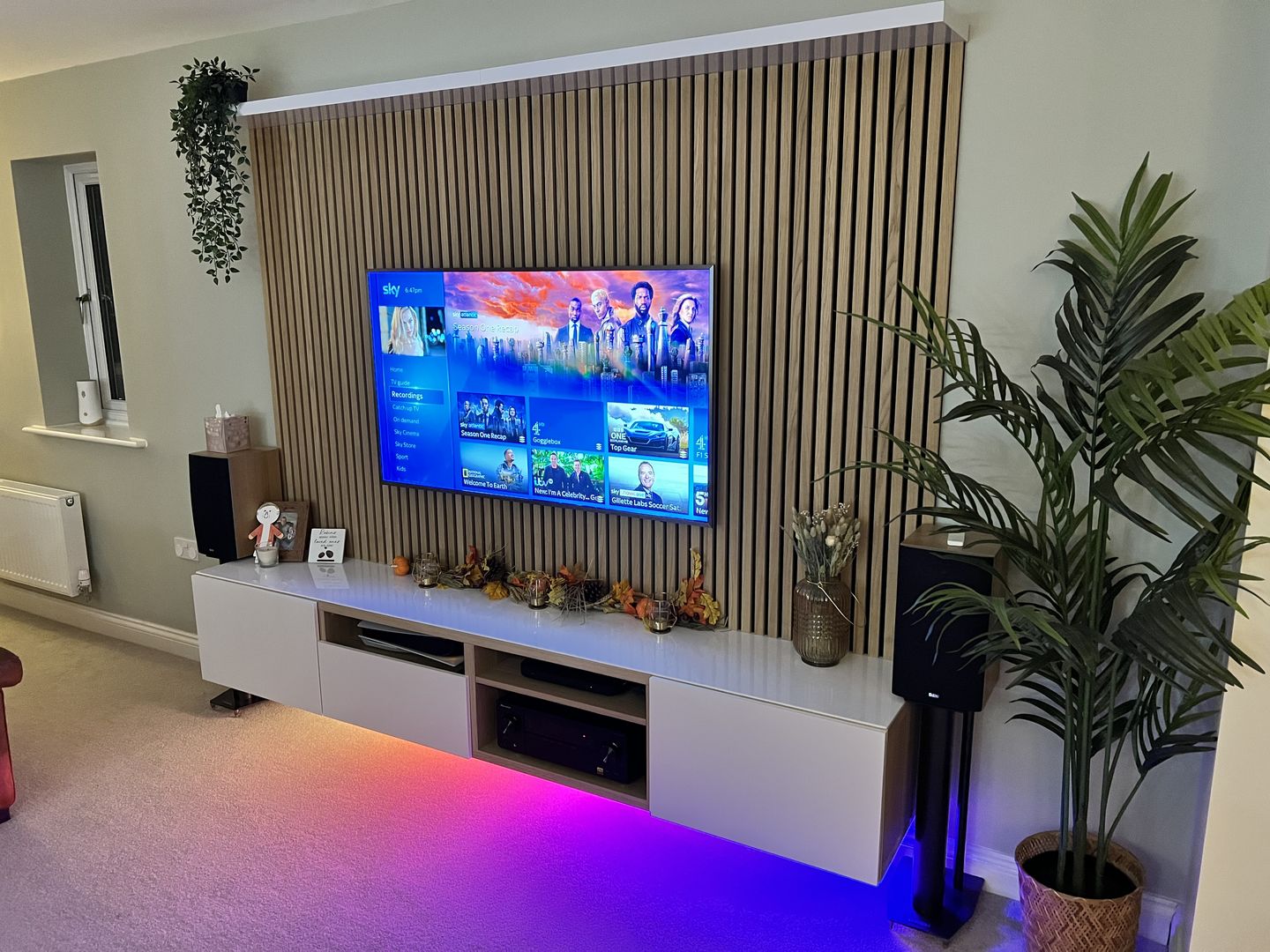 Customer photo review of SlatWall Acoustic Natural Oak