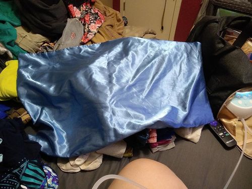 Customer photo review of BrushX - Satin Silk Pillowcase