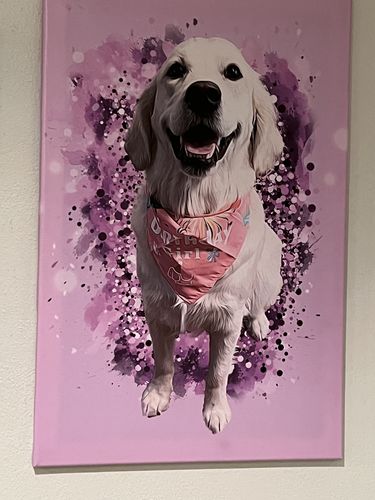 Customer photo review of Personalized Pet Art - Canvas