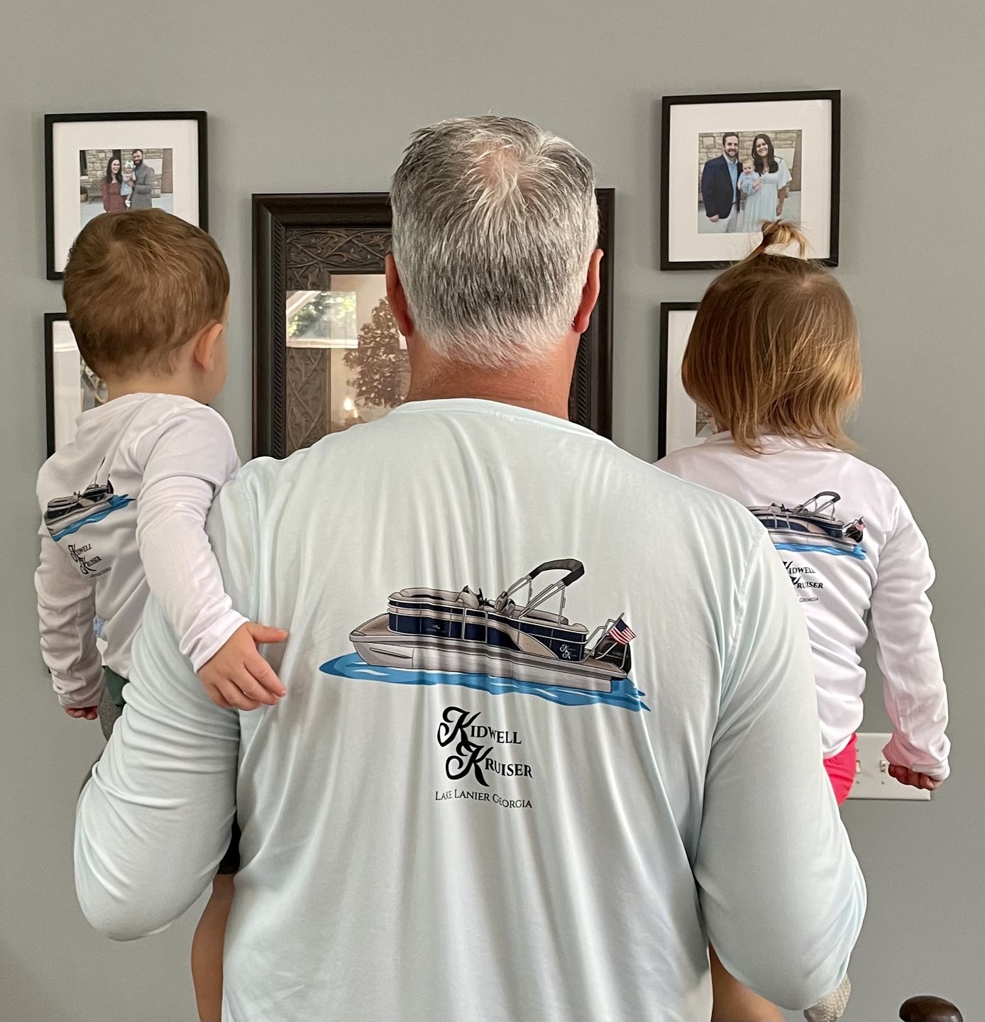 Customer photo review of Toddler Dri-Fit Custom Boat Shirts