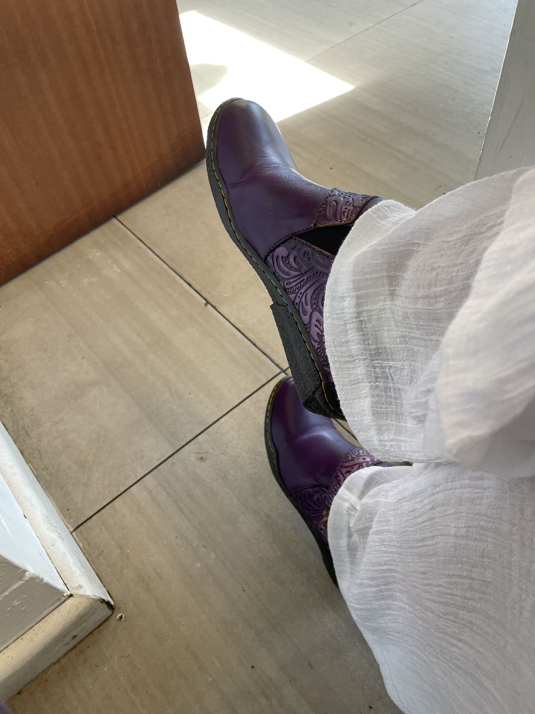 Customer photo review of Vintage Genuine Leather Comfy Flat Shoes