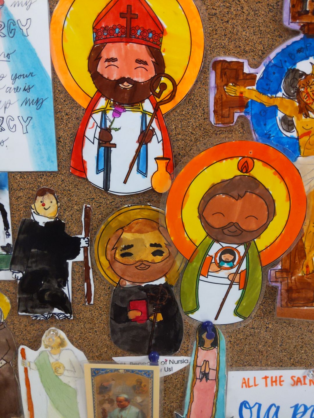 Customer photo review of October Saints Coloring Sheets - Digital Download