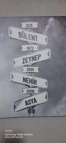 Customer photo review of ELİX™ Kişiye özel isimli kanvas tablo