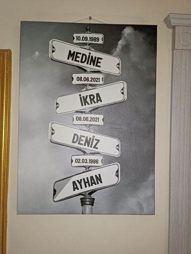 Customer photo review of ELİX™ Kişiye özel isimli kanvas tablo