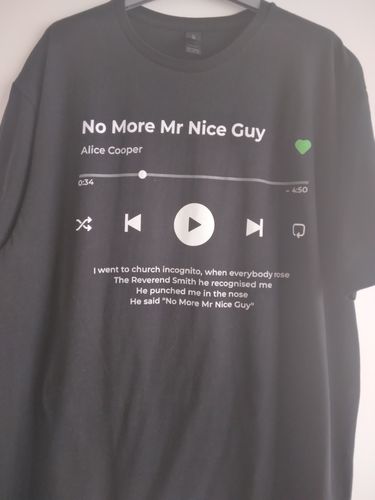Customer photo review of Your Favorite Song T-Shirt Music Player