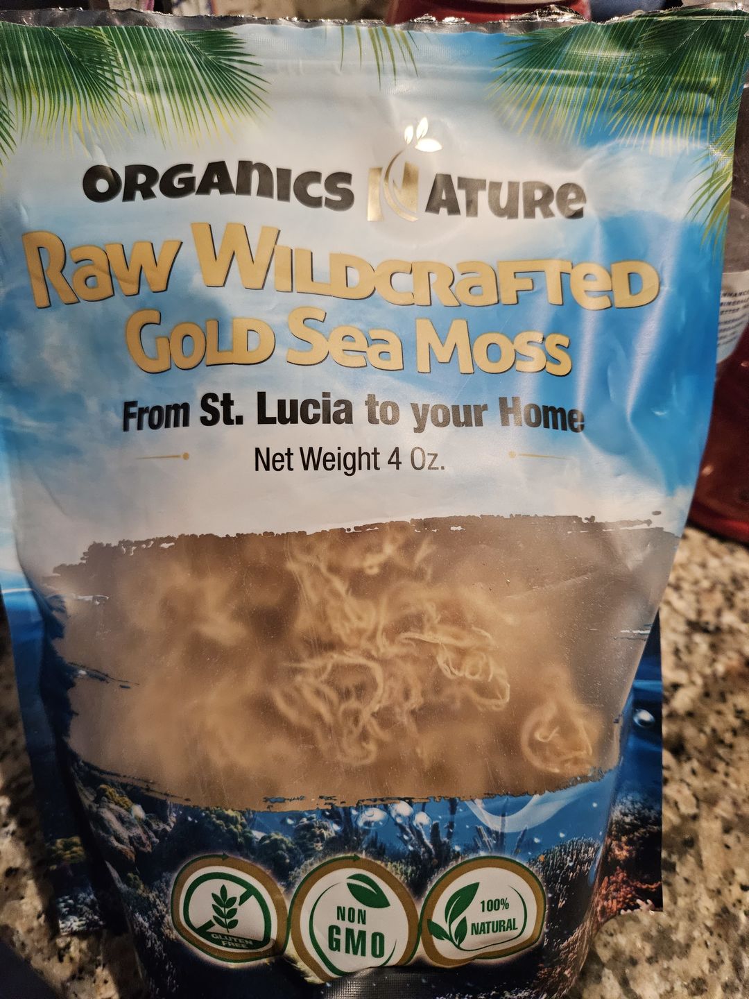 Customer photo review of Raw Wildcrafted Sea Moss 4oz - Sun Dried Sea Moss