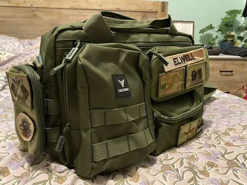 Customer photo review of Tacpac 'Recon 2.0' Hunter Green Nappy Bag Set