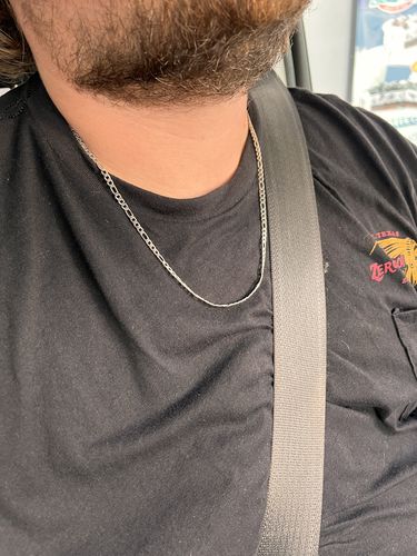 Customer photo review of 3.5mm Figaro Link Chain