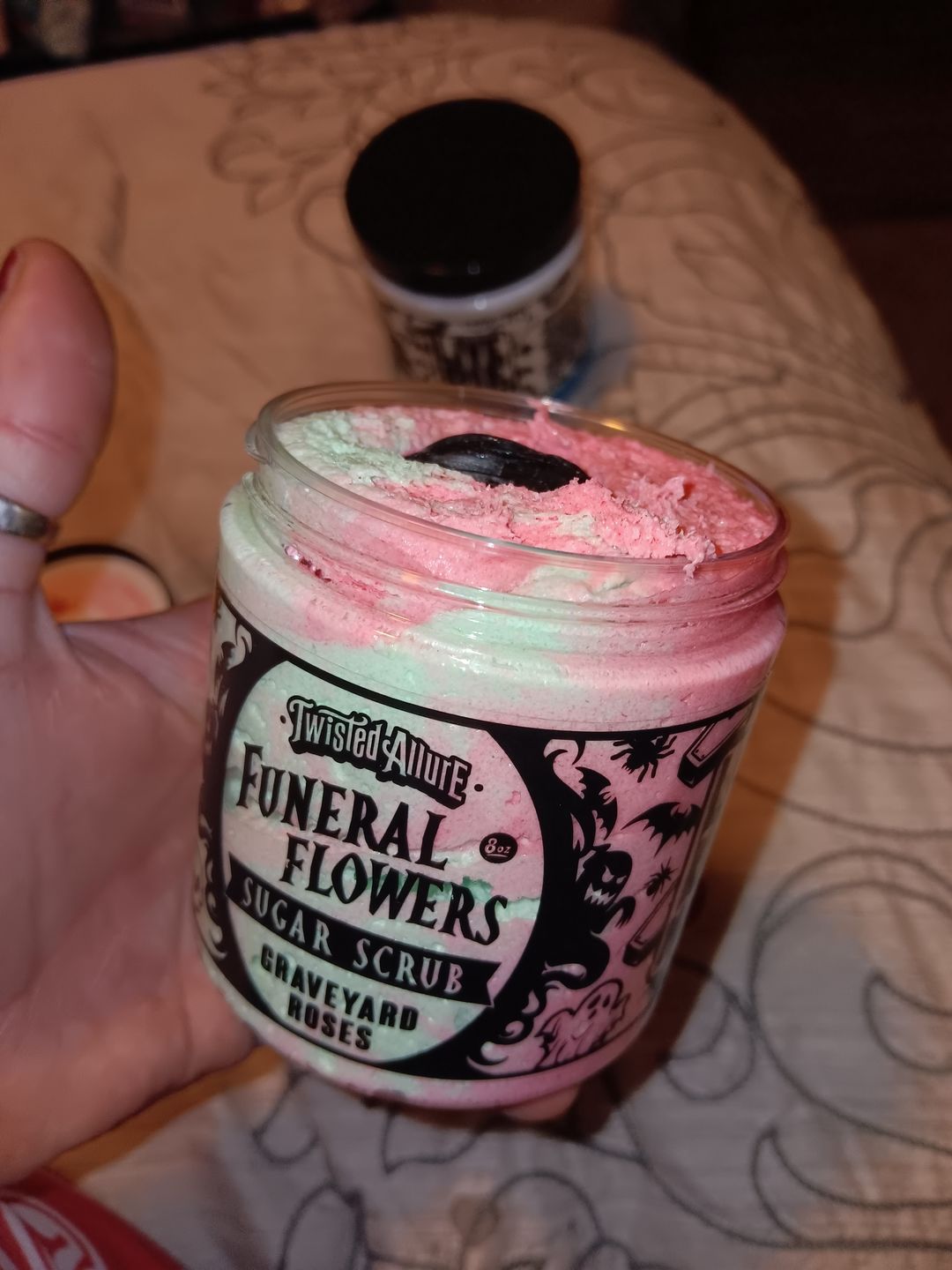 Customer photo review of Funeral Flowers Sugar Scrub (Graveyard Roses)