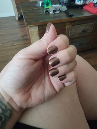 Customer photo review of Rocket Nail Fuel Color - Brown Sugar