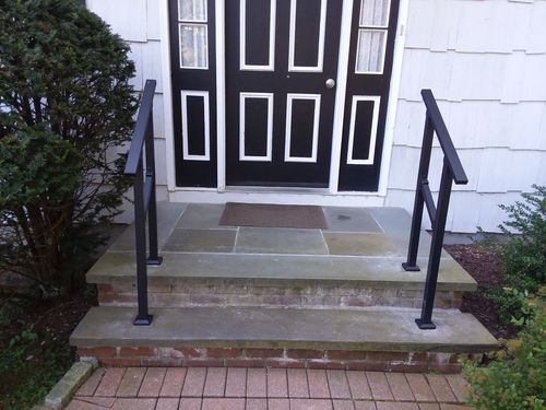 Customer photo review of Indoor/Outdoor Handrail Kit for Stairs 1 and 2 steps