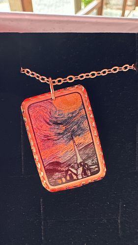 Customer photo review of Vincent Van Gogh Yıldızlı Geceler Starry Night Tablo Rectangle Tasarım Kolye