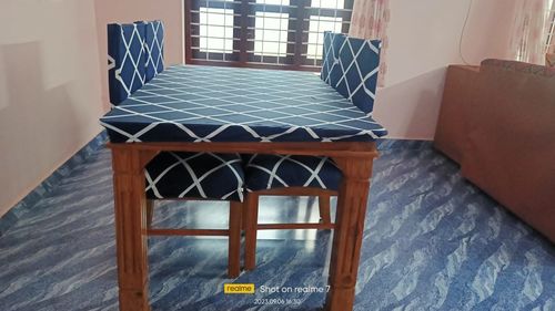 Customer photo review of DivineTrendz Exclusive - Navy Blue Checks Elastic Chair & Table Cover