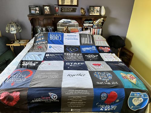 T-shirt quilt featuring tennessee titans by Cathy from TN