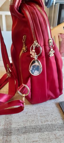 Customer photo review of Schlüssel- Anhänger mit Foto „Tropfen“ + Einkaufswagen Chip