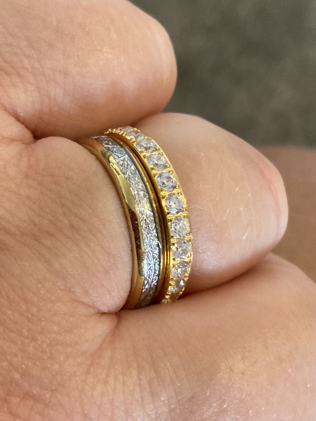 Customer photo review of The Golden Steel 4mm Wonder Ring