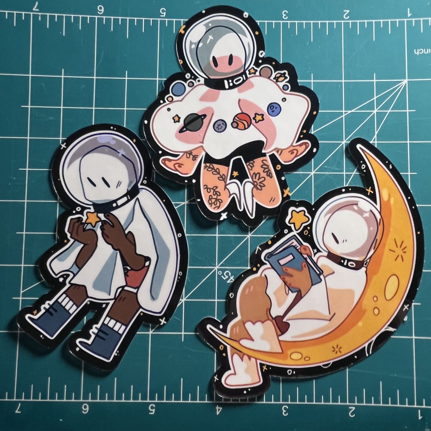 Customer photo review of Cute Space Ghost Stickers! : V5