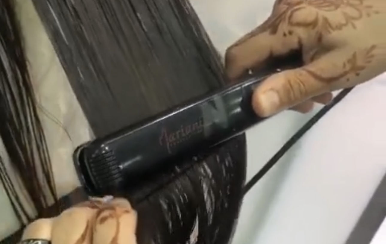Customer photo review of Babosa Aloe Liss™ Hair Straightening Treatment Complete Set