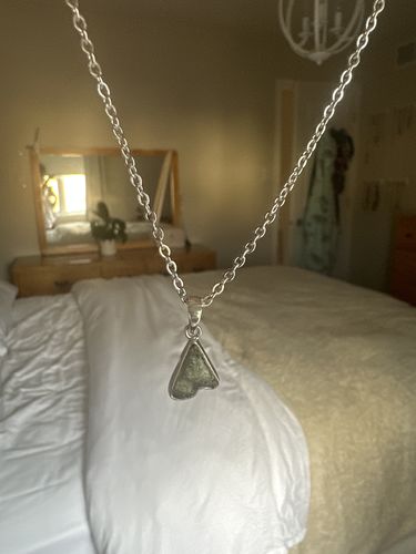Customer photo review of Moldavite Pendants (Intuitively Selected)