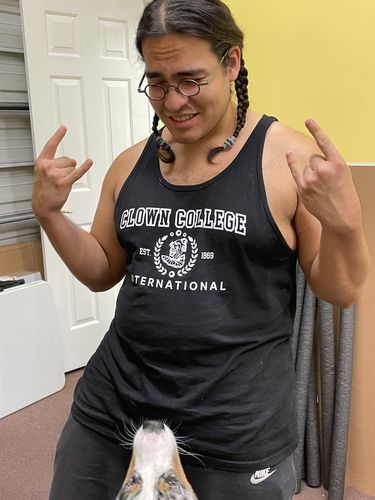 Customer photo review of Clown College Unisex Tank Top