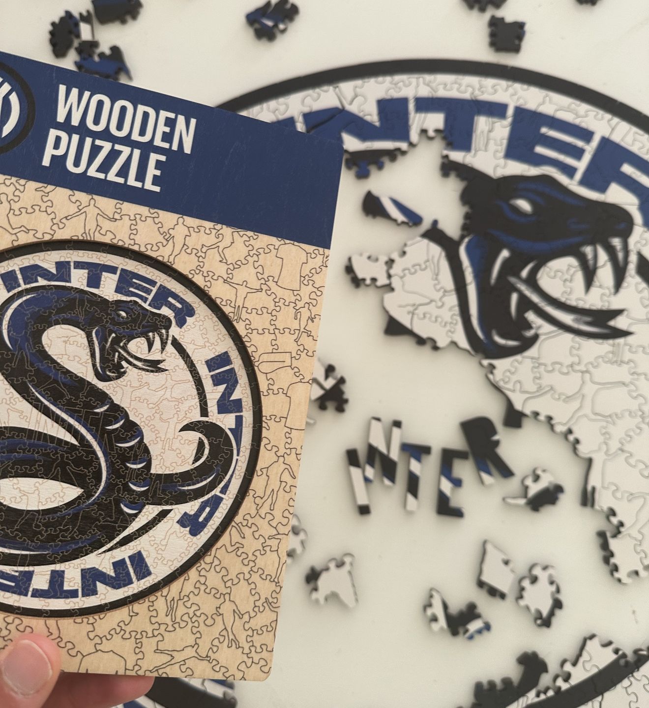 Customer photo review of Biscione Inter® - Puzzle di Legno Ufficiale