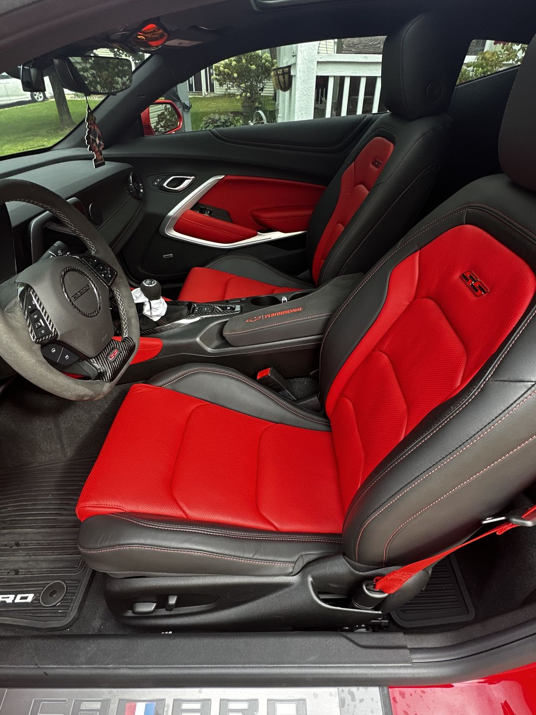 Customer photo review of Carbon Fiber Gauge Bezel Chrome Delete Cover for Chevy Camaro 2016-2023