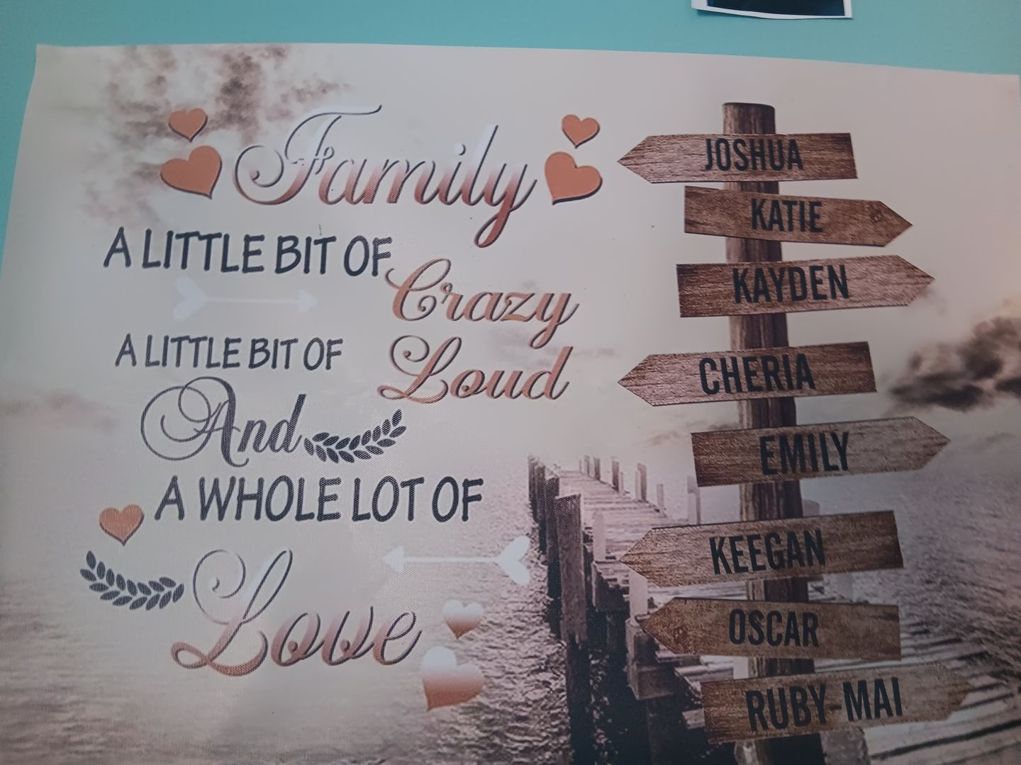 Customer photo review of Family A Little Bit Of Crazy - Personalized Canvas - Gift For Family