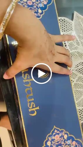 Customer video review of Pashtush Women's Jamawar Shawl, Navy Blue