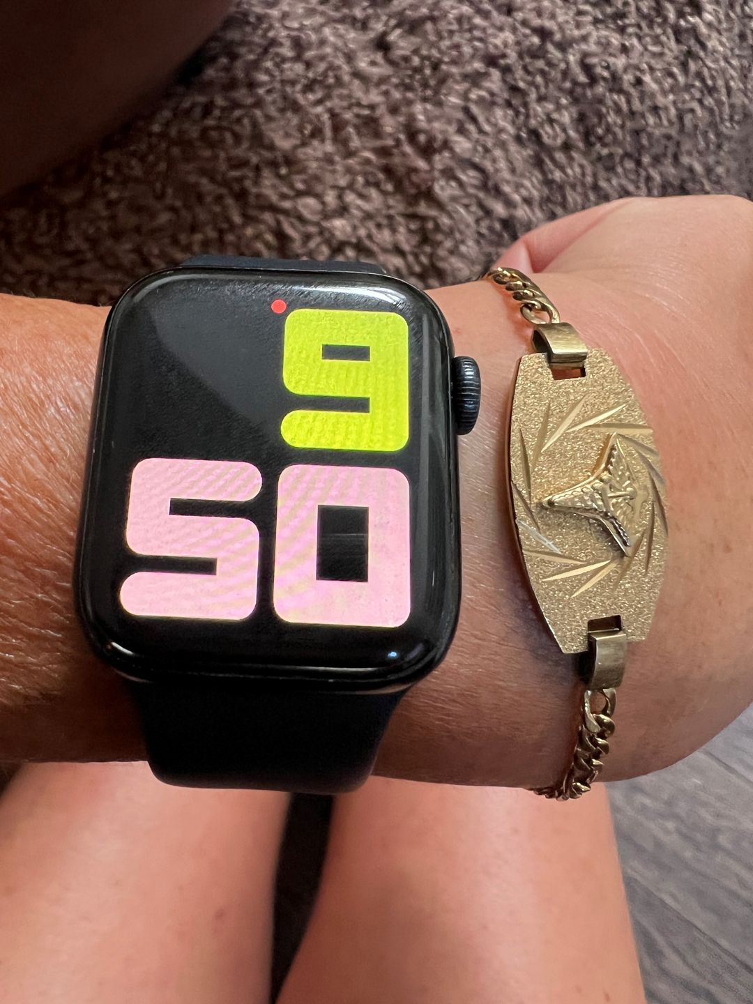 Customer photo review of Medical ID Figaro Link Bracelet