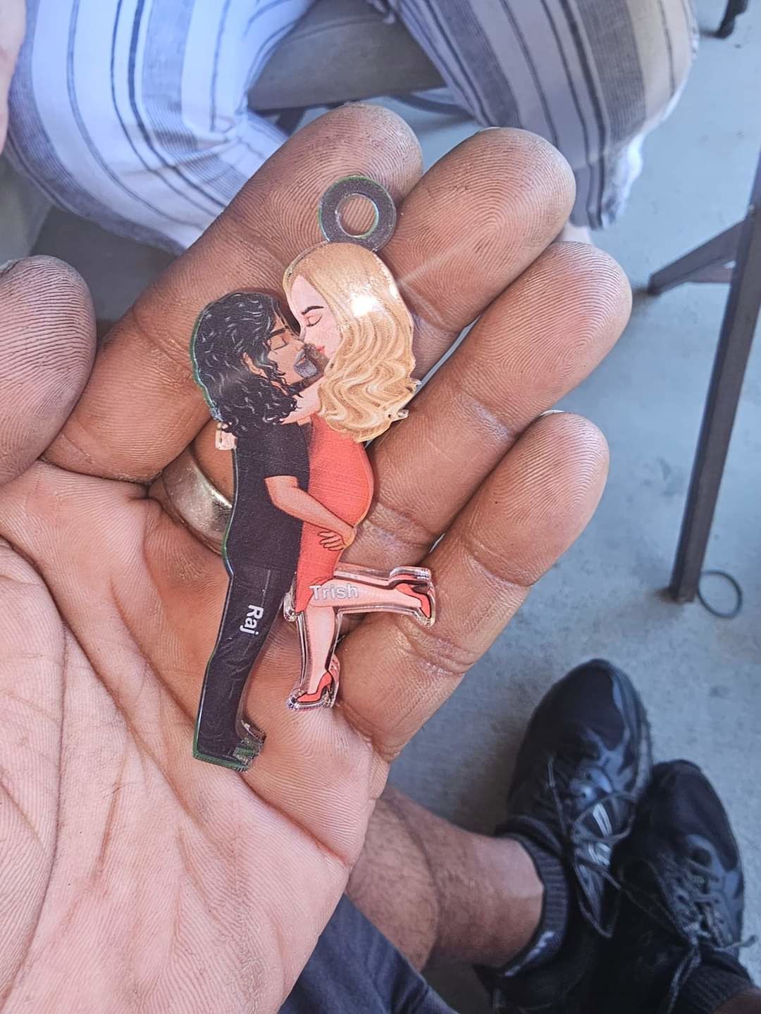 Customer photo review of Hug Couple Personalized Ornament Perfect Gift For Your Lover