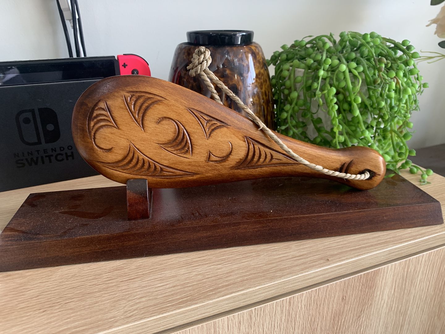 Customer photo review of Small Maori Patu Club on Stand