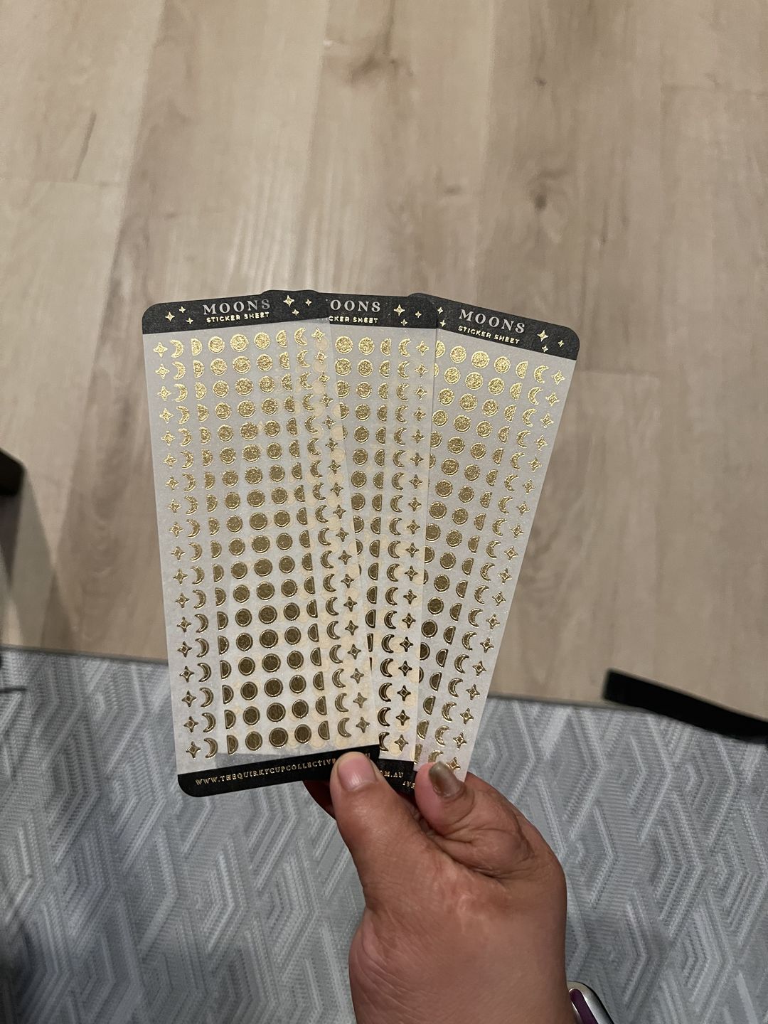 Customer photo review of Moon Phases Planner Sticker Sheet