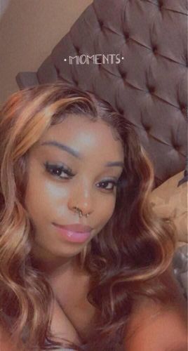 Customer photo review of Luvwin 13x4&13x6 Money Piece Loose Wave Brown Color Pre-Cut Lace HD Frontal Wig With Bangs