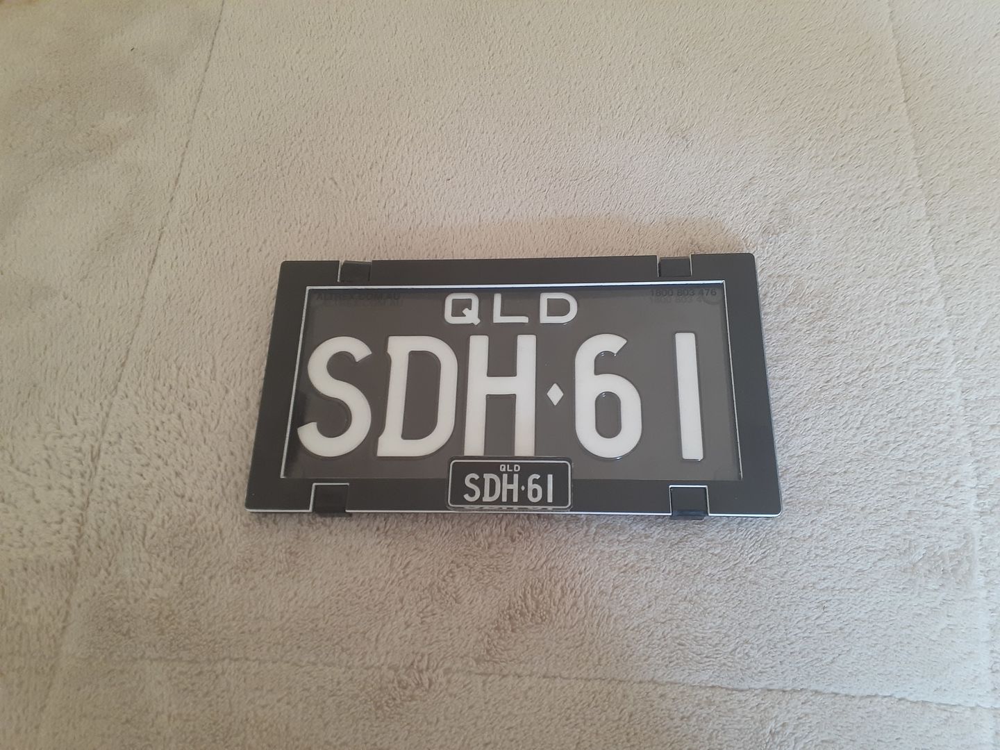 Customer photo review of SA Colour Licence Plate Custom Keychain