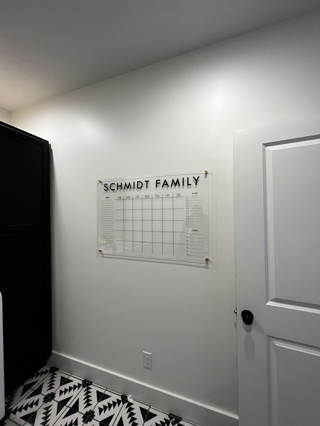 Customer photo review of Monthly Acrylic Calendar + 3 Sections | Horizontal Madi