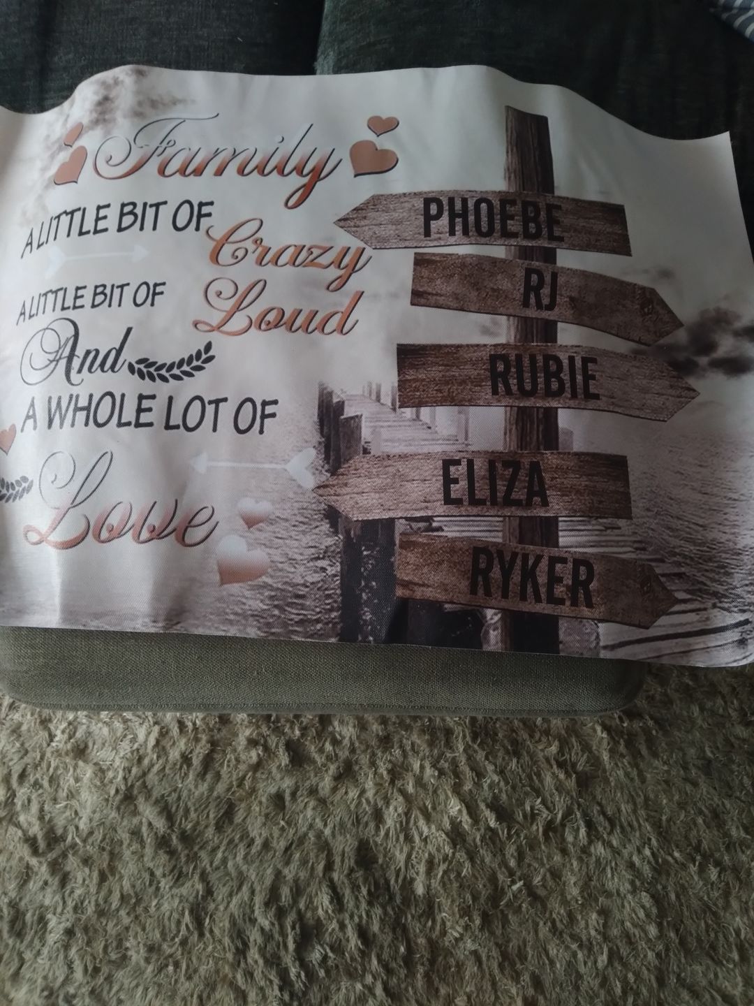 Customer photo review of Family A Little Bit Of Crazy - Personalized Canvas - Gift For Family