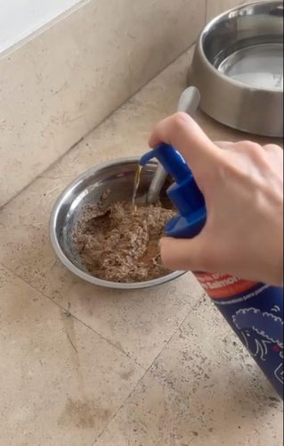 Customer photo review of Pure Salmon Oil. Omega 3 para Perro + EPA & DHA para Mantener Pelaje, Piel y Articulaciones Sanas de 450g