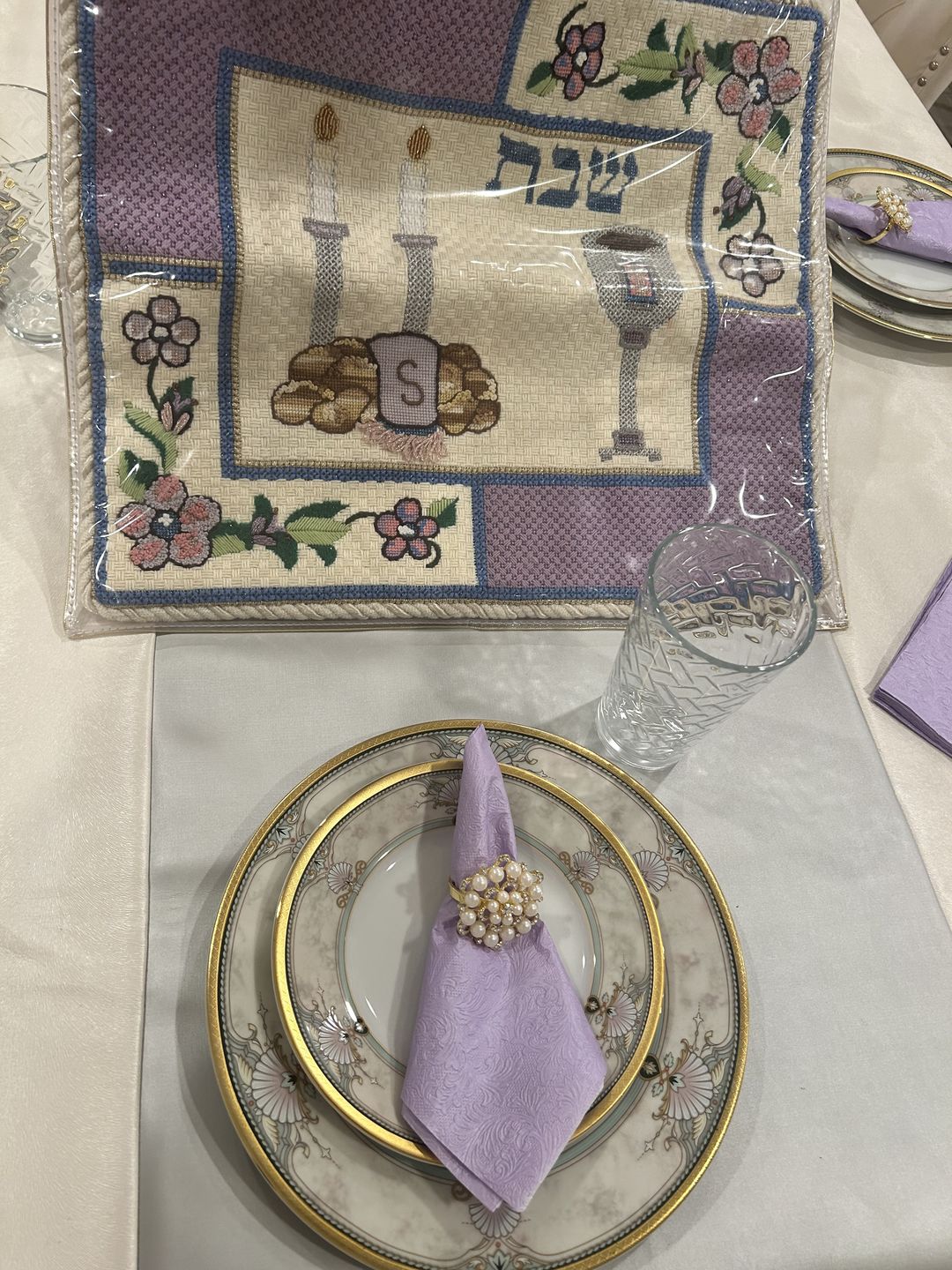 Customer photo review of SALE Rose Gold Pearl Napkin Rings Set of 4