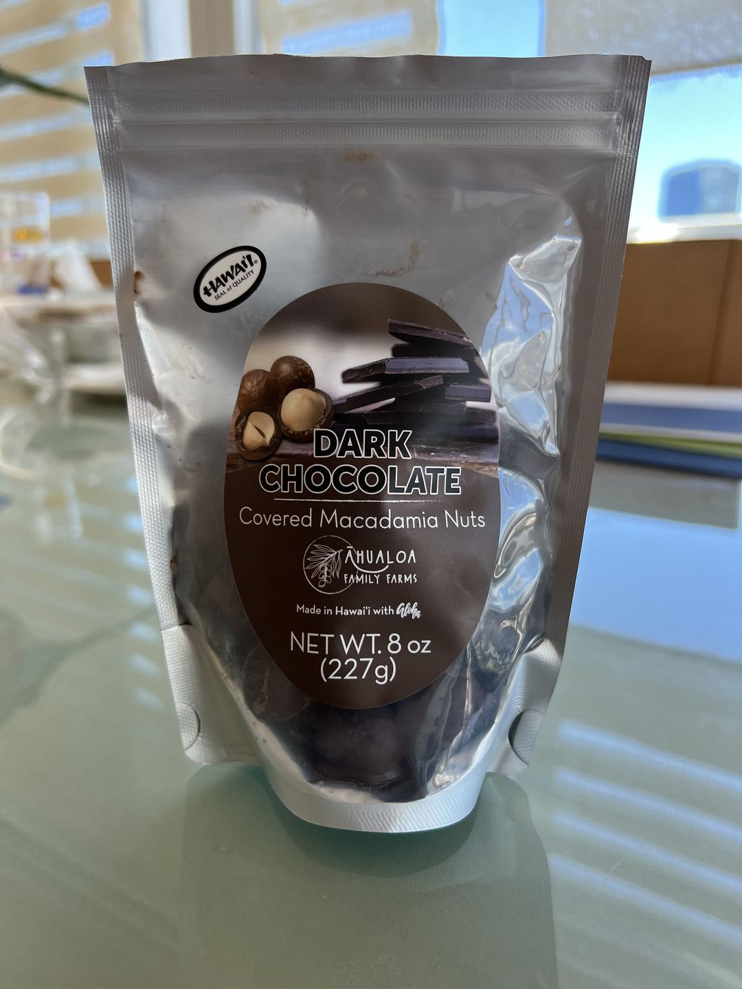 Customer photo review of Dark Chocolate Macadamia Nuts