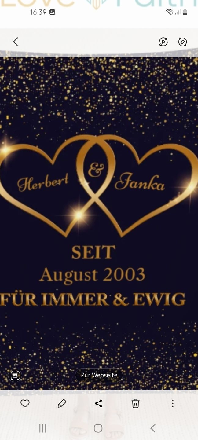 Customer photo review of Goldene Herzen - Paar-Decke