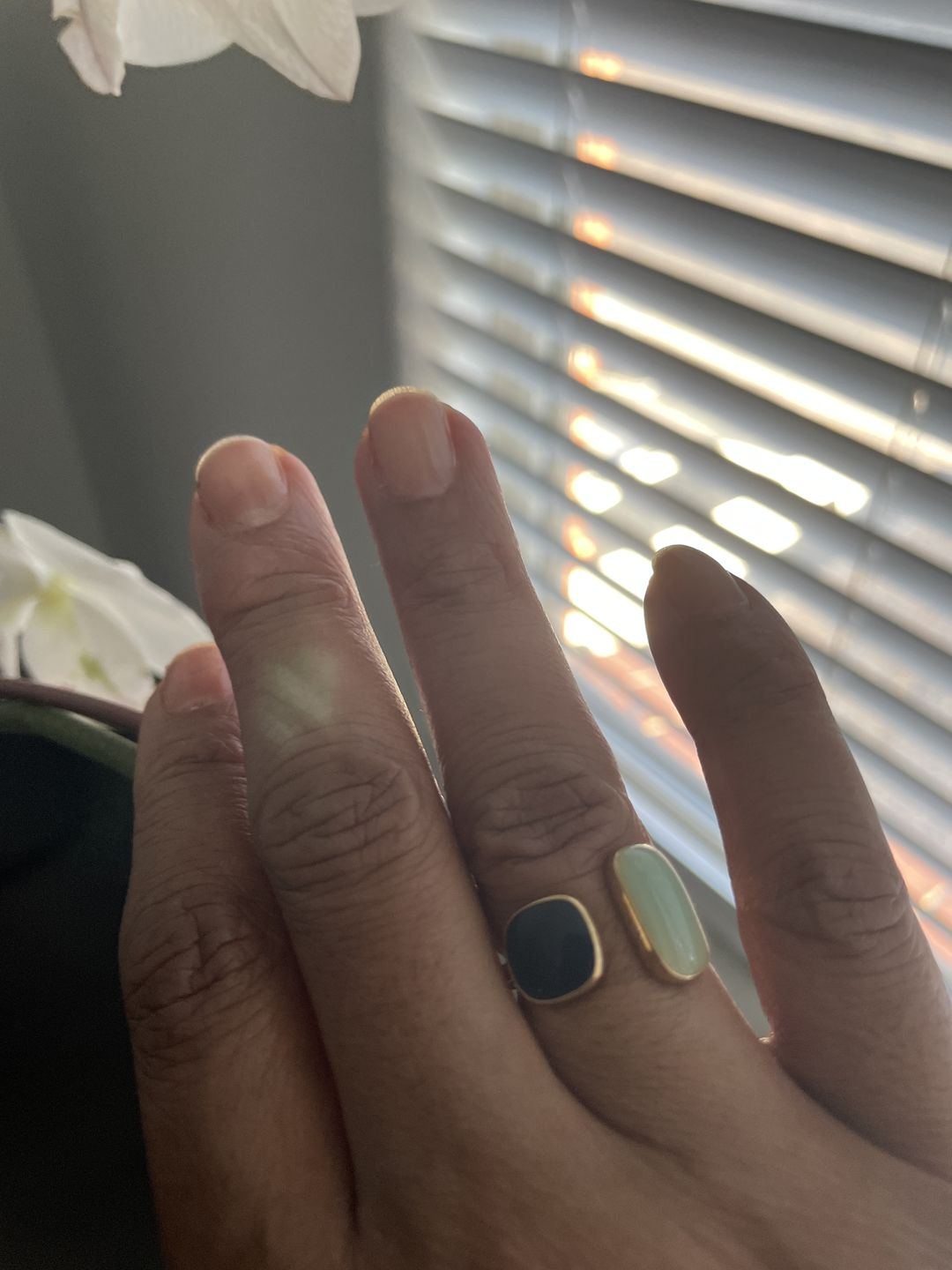 Customer photo review of Classic Drop Hoop Earrings
