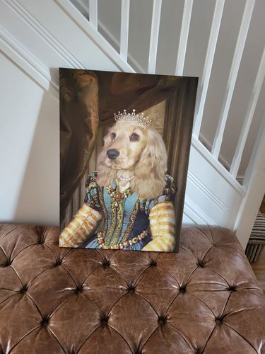 Customer photo review of The Pearl Princess: Custom Pet Canvas