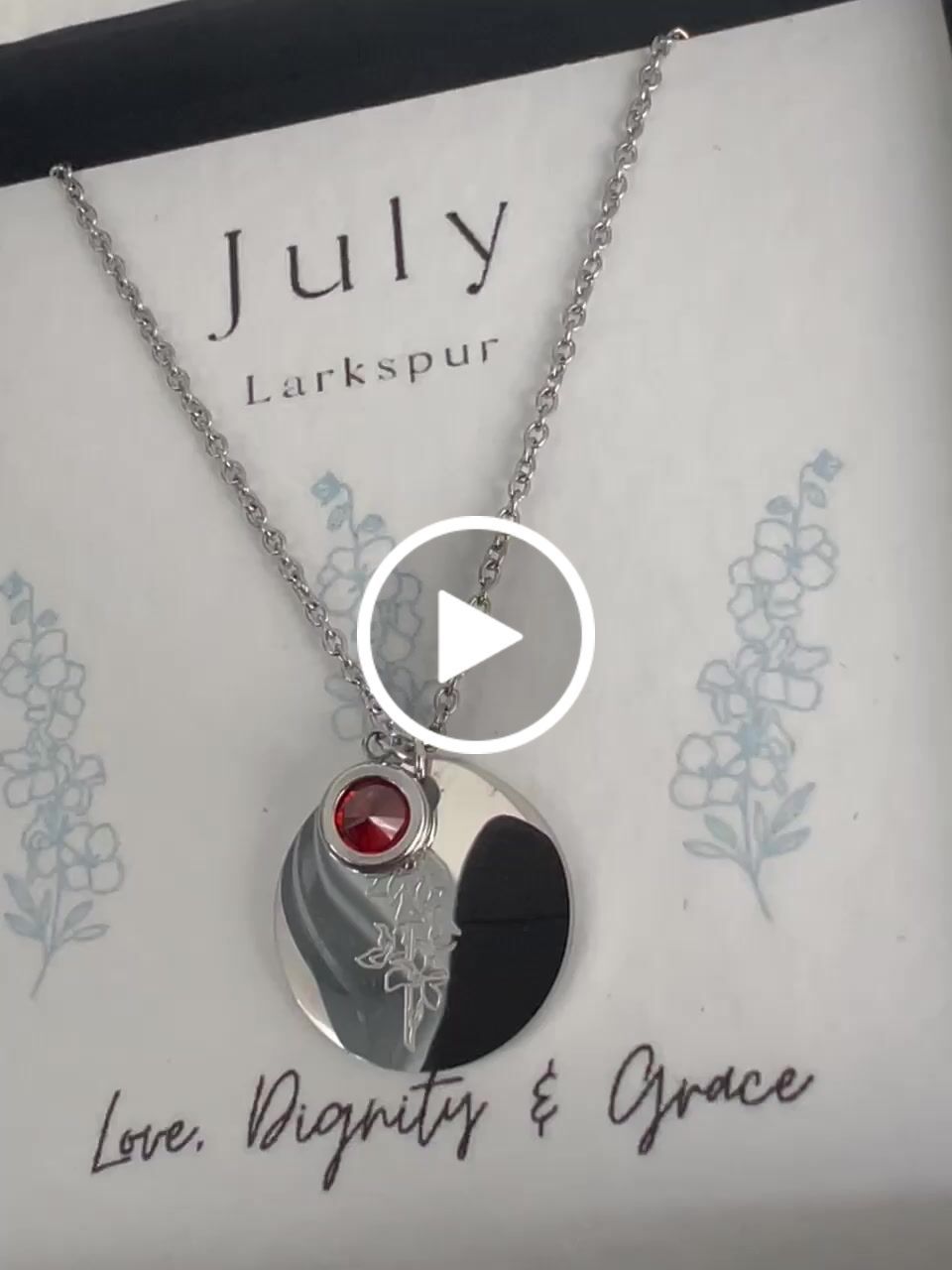 Customer video review of Birth Month Pendant