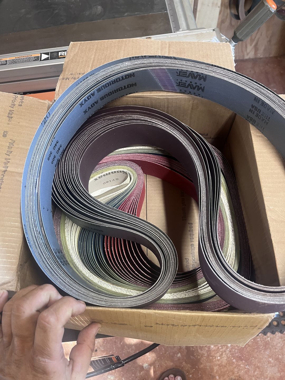 Customer photo review of 2" x 72" Sanding Belts for Finishing & Sharpening