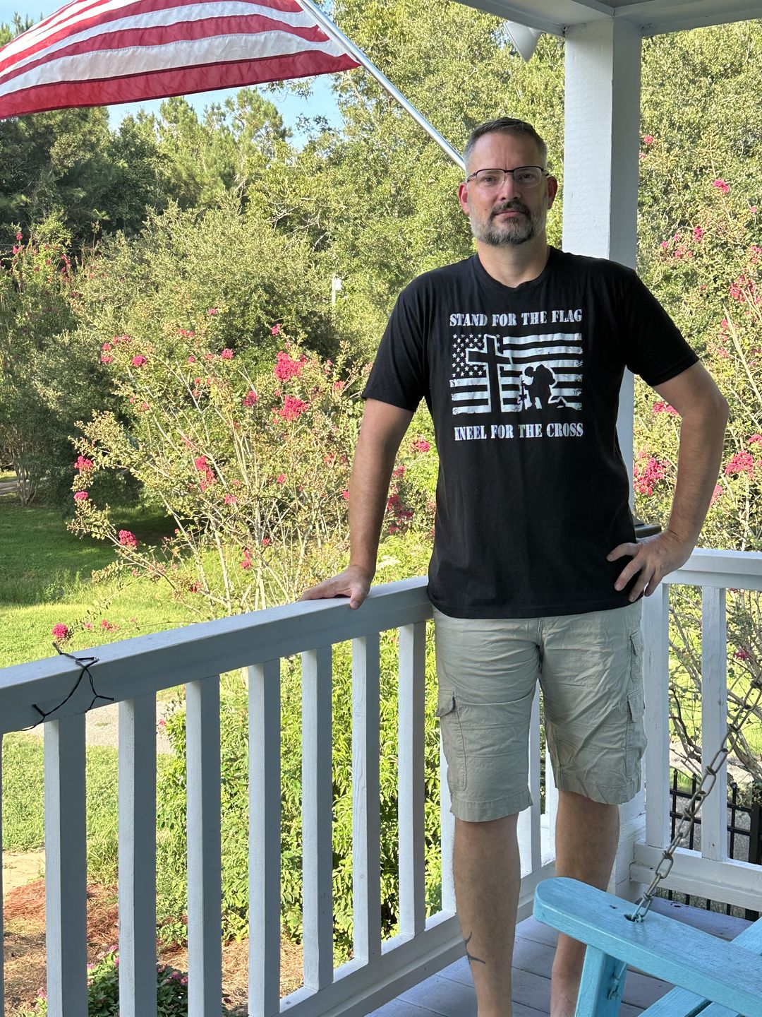 Customer photo review of Kneel For The Cross - Tee