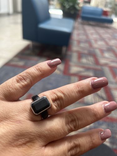 Customer photo review of NEW! Silicone Rings Emerald Collection with Metal Frame